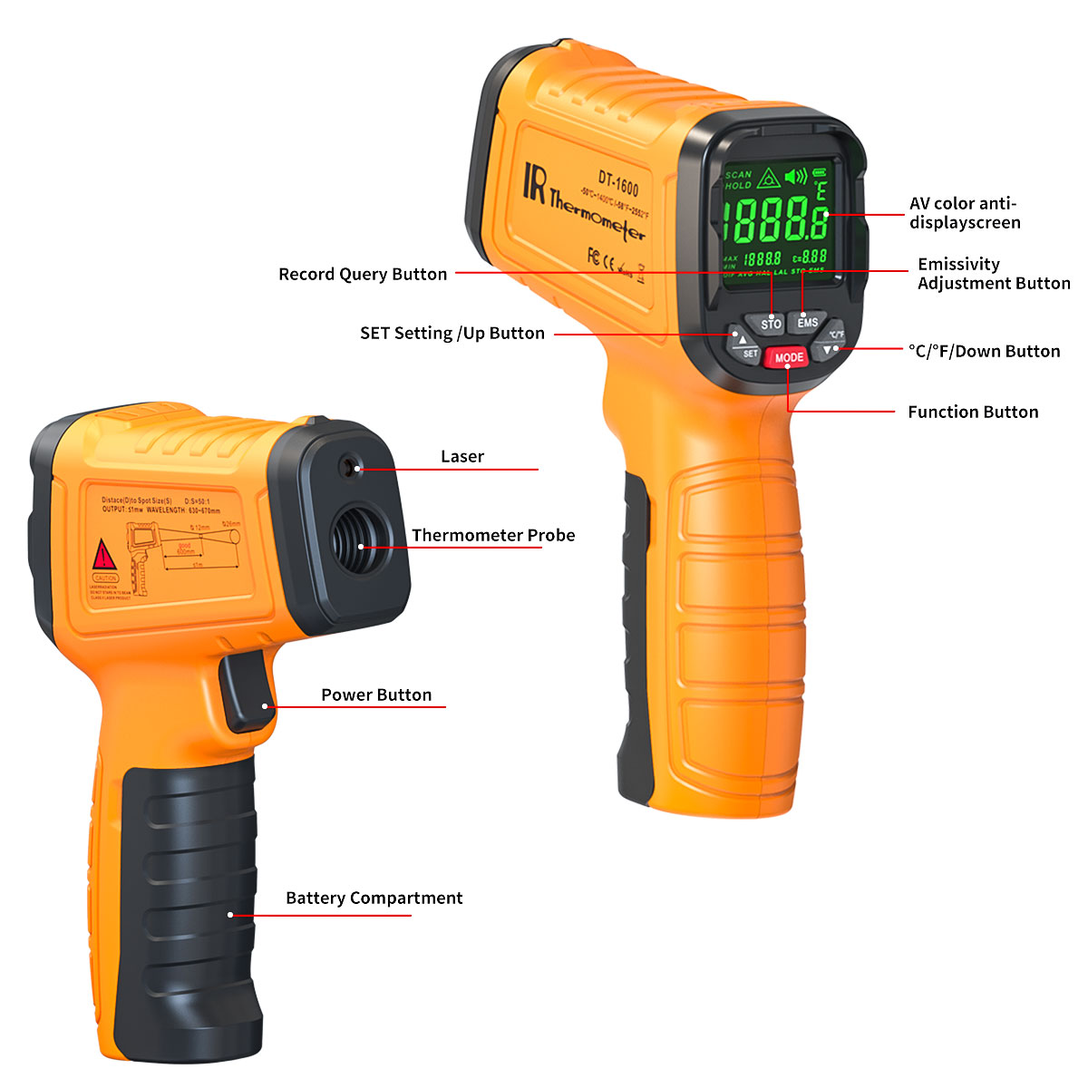 1pc Infrared Thermometer  High - Industrial Laser Pointer 리뷰 및 가격