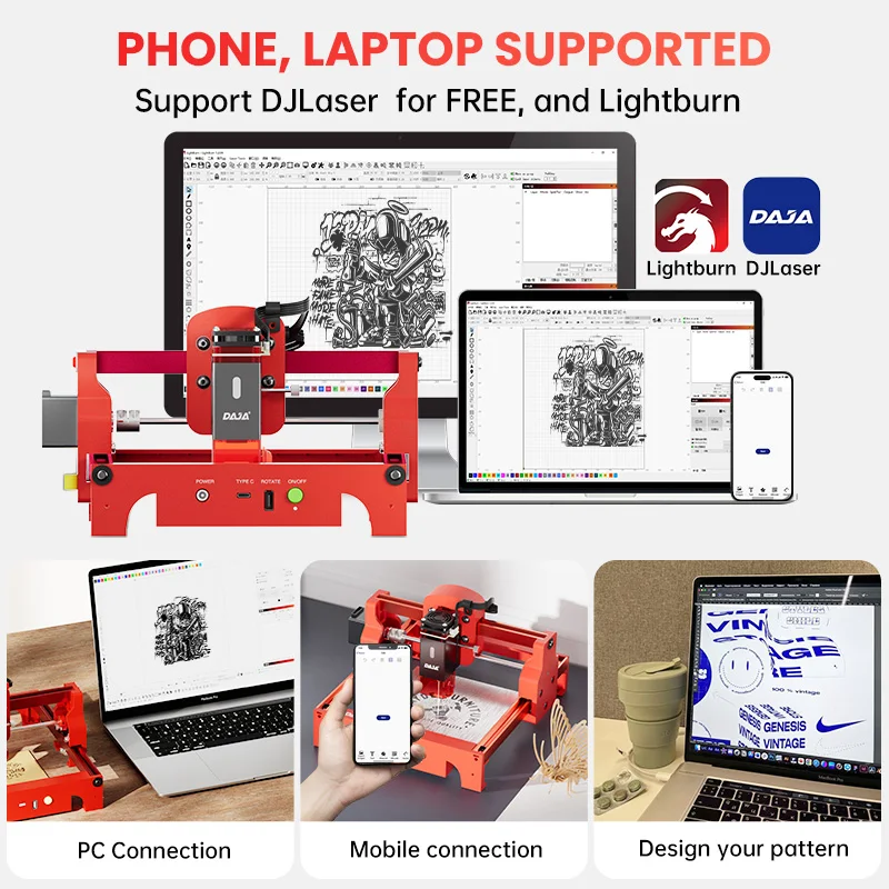DAJA A7 Laser Engraver 5W Mini - Laser Engraving Software 리뷰 및 가격