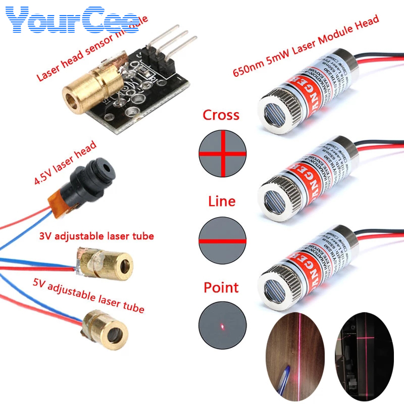 2pcs 650nm 5mW Red Point/Line/ - Industrial Laser Head 리뷰 및 가격