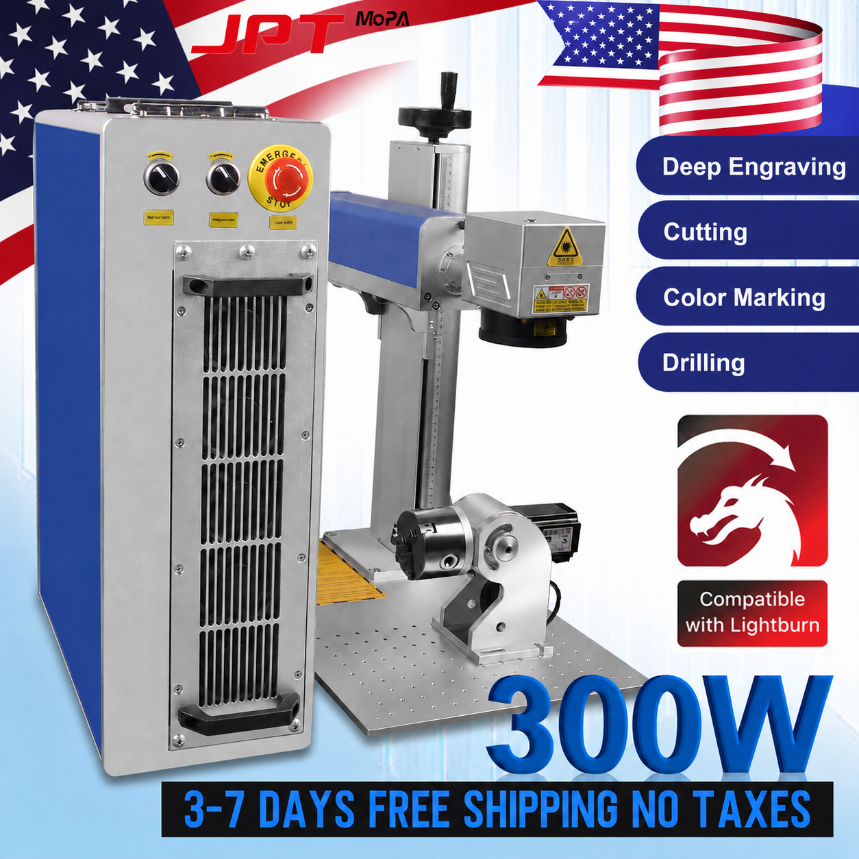 JPT Mopa Laser Marking Machine - Industrial Laser Engraver For Metal 리뷰 및 가격