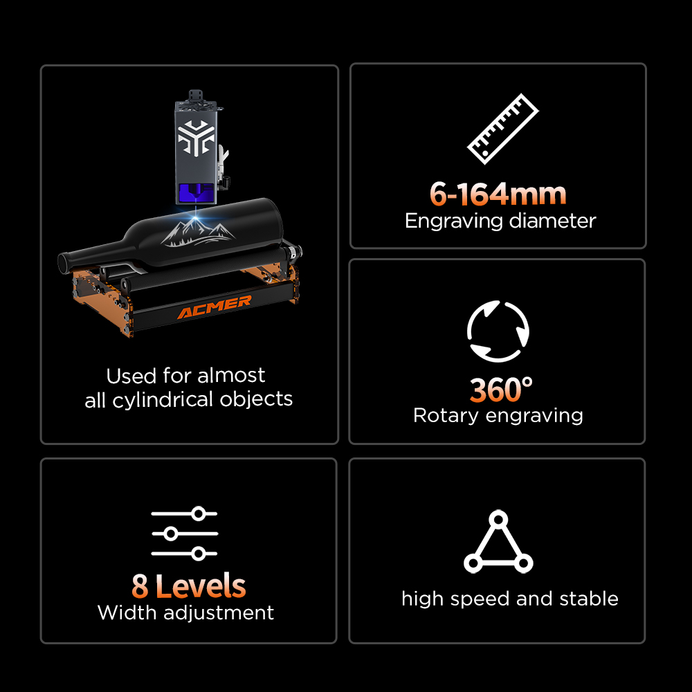 ACMER M3 Laser Rotary Roller 3 - Laser Engraving Software 리뷰 및 가격