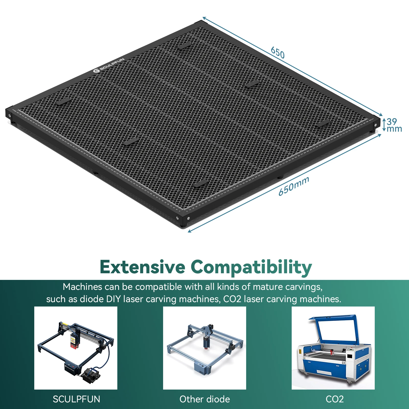 SCULPFUN 600x600mm Honeycomb P - Co2 Laser Engraving Machine 리뷰 및 가격