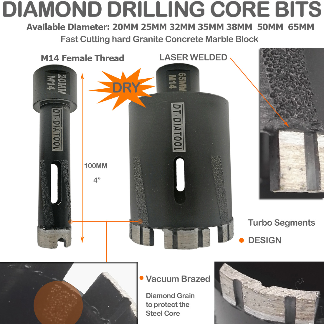 DT-DIATOOL 1pc M14 Thread Lase - Industrial Laser Drill 리뷰 및 가격